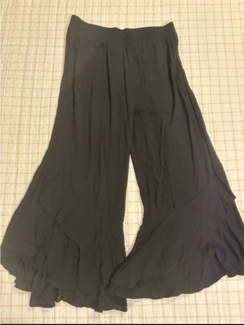 American Rag Black Ruffled Flowy Pants - Picture 6 of 11
